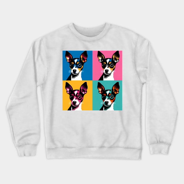 Toy Fox Terrier Pop Art - Dog Lovers Crewneck Sweatshirt by PawPopArt